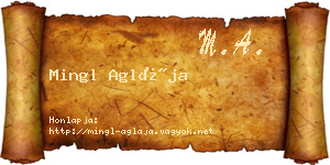 Mingl Aglája névjegykártya